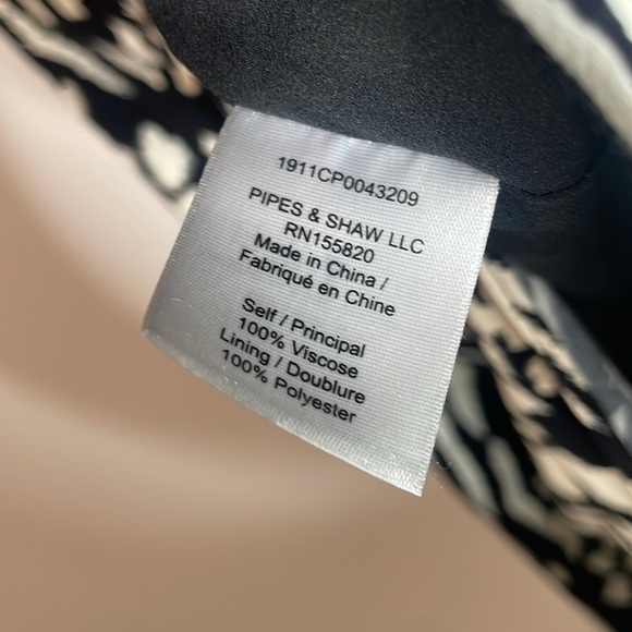 Veronica Beard | Women’s Black & White Ari Skirt Side Cinch Tie Size 4 - Picture 7 of 7